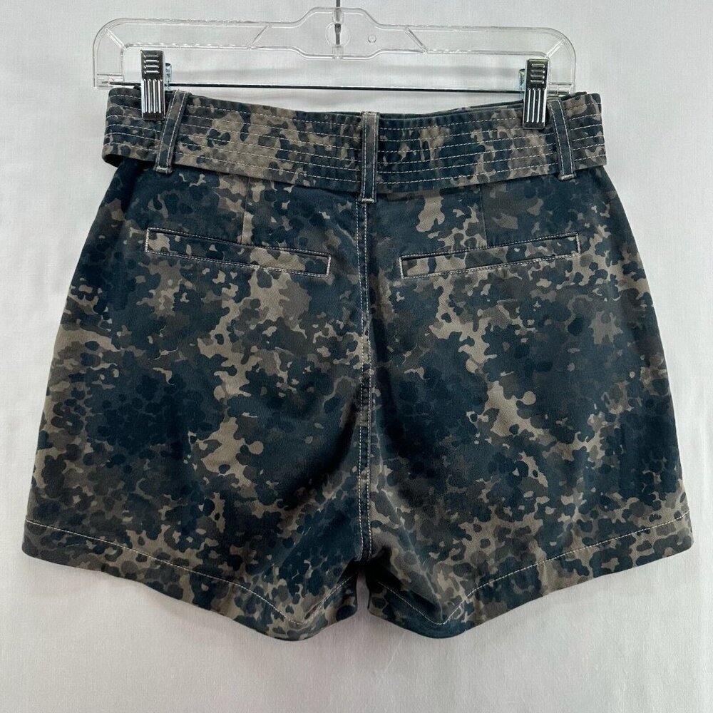 J BRAND Shorts Women 24 Evia Vale Terrestrial Camo High Waist Cotton Blend Green - Picture 2 of 7